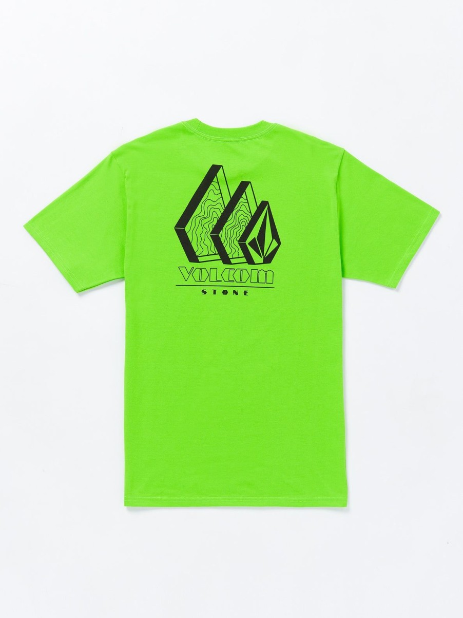 Men Volcom T-Shirts & Tanks | Repeater Short Sleeve Tee Electric Green