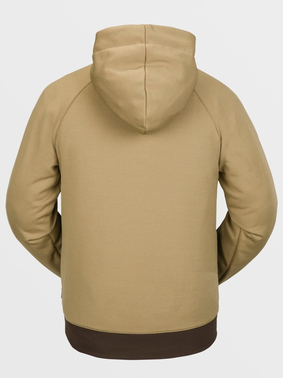 Men Volcom Hoodies & Sweatshirts | Mens Hydro Riding Hoodie Dark Khaki