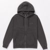 Men Volcom Jackets | Lifer Zip Jacket Asphalt Black