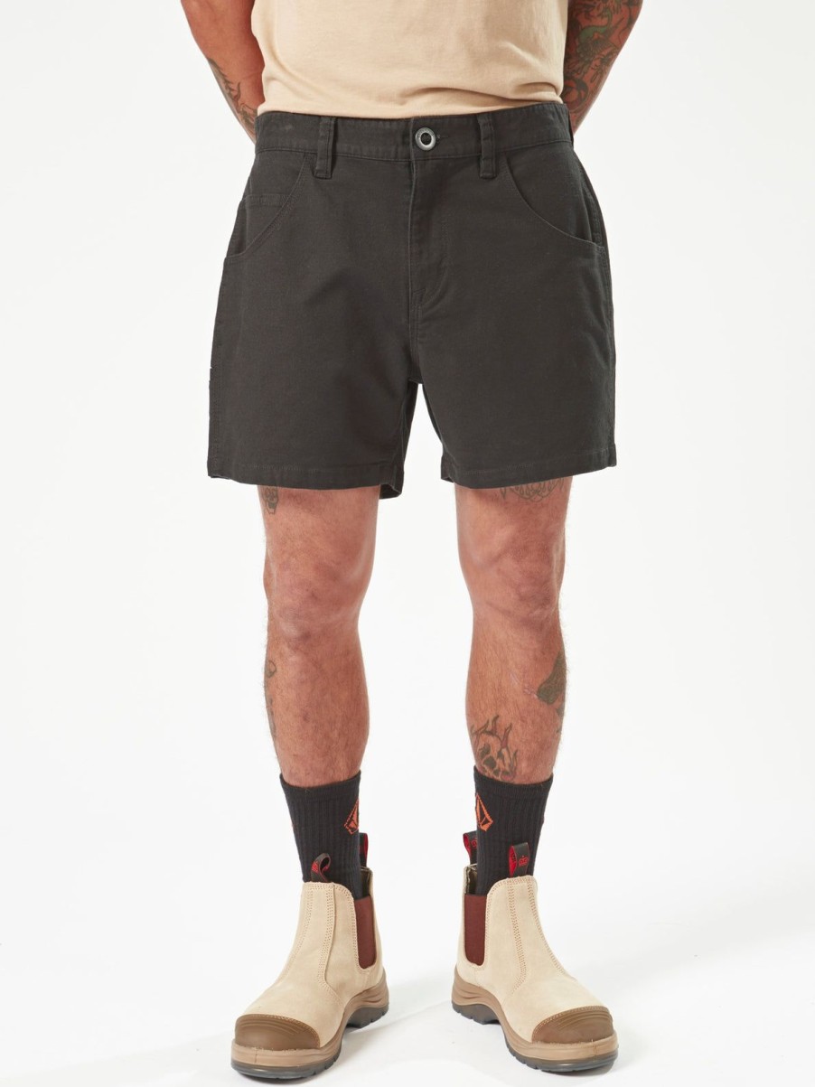 Men Volcom Shorts | Volcom Workwear Bevel Work Shorts Black