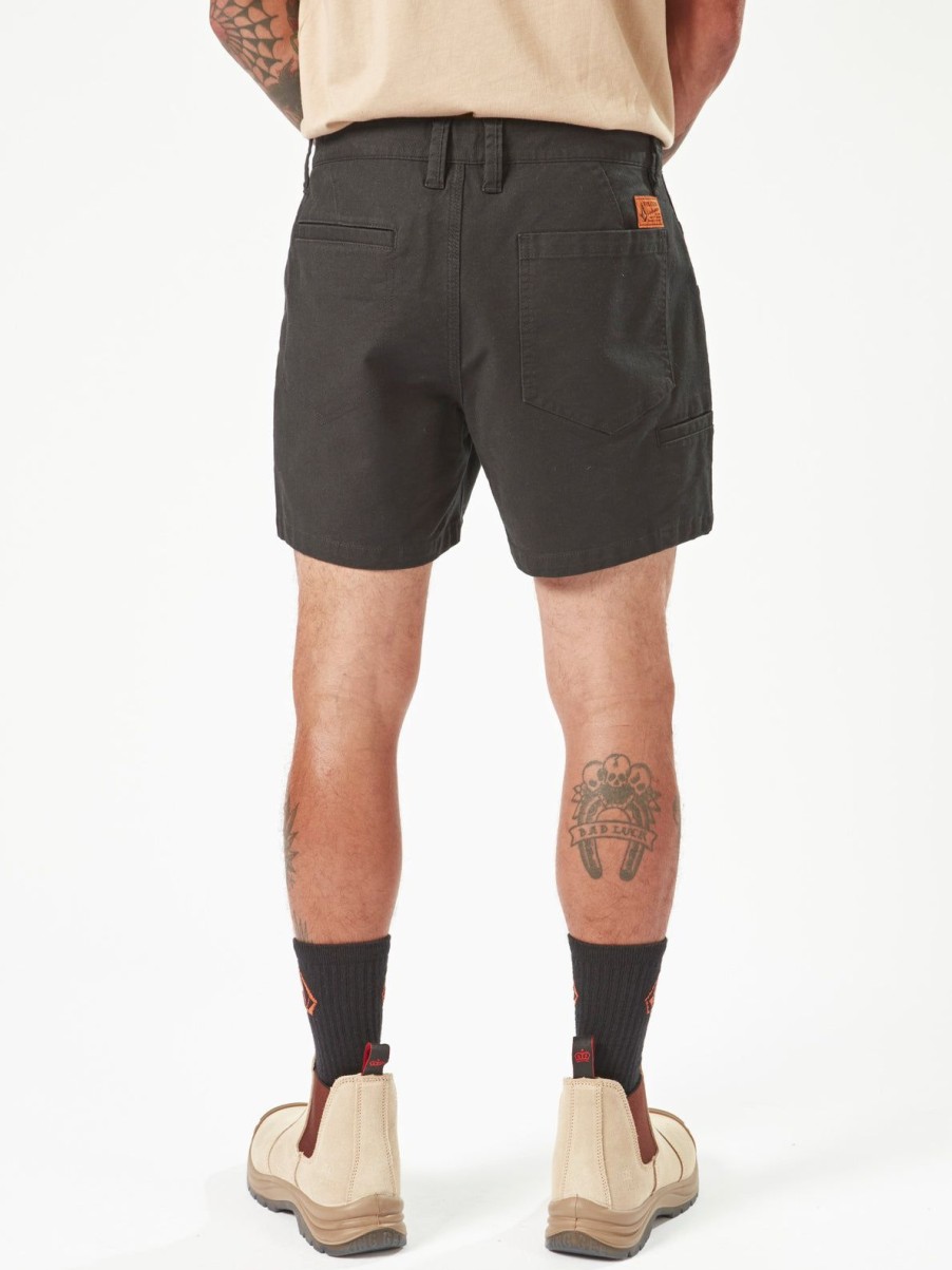 Men Volcom Shorts | Volcom Workwear Bevel Work Shorts Black