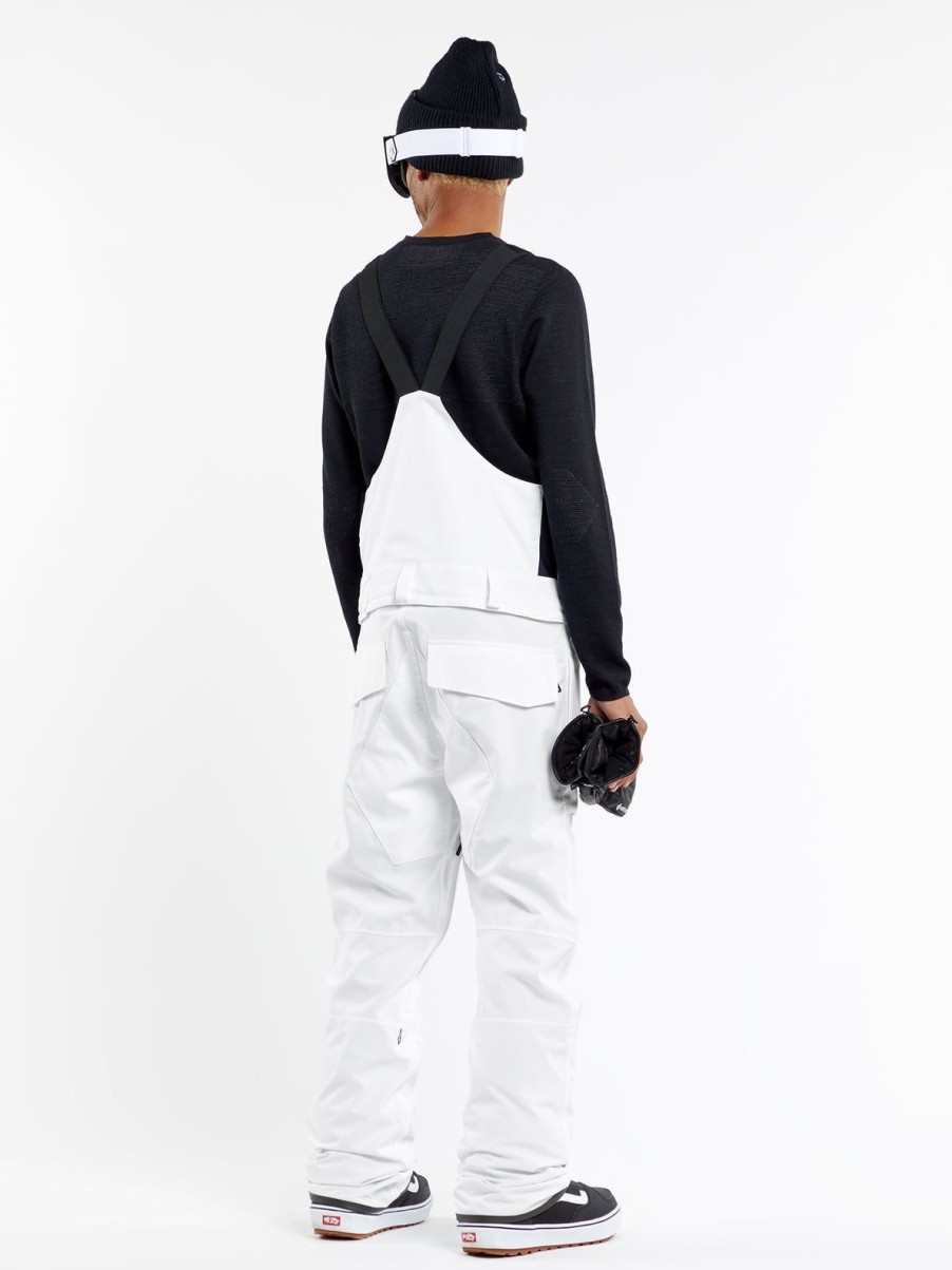 Men Volcom Pants | Mens Roan Bib Overalls White