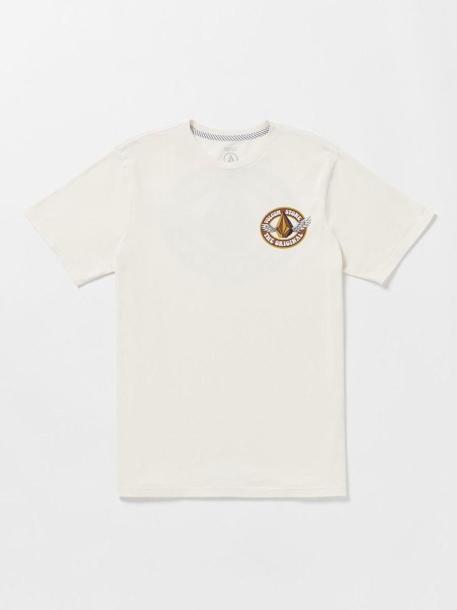 Men Volcom T-Shirts & Tanks | Hi Flyer Short Sleeve Tee Off White