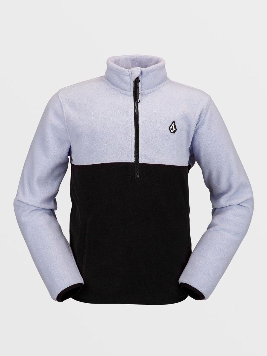 Kids Volcom Layering | Kids Polar Fleece Pullover Lilac Ash