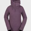 Women Volcom Layering | Womens Tower Pullover Fleece Blackberry