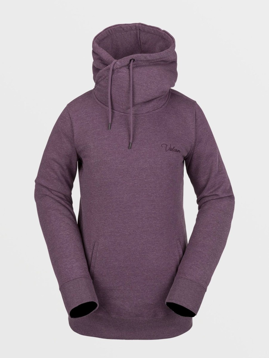 Women Volcom Layering | Womens Tower Pullover Fleece Blackberry