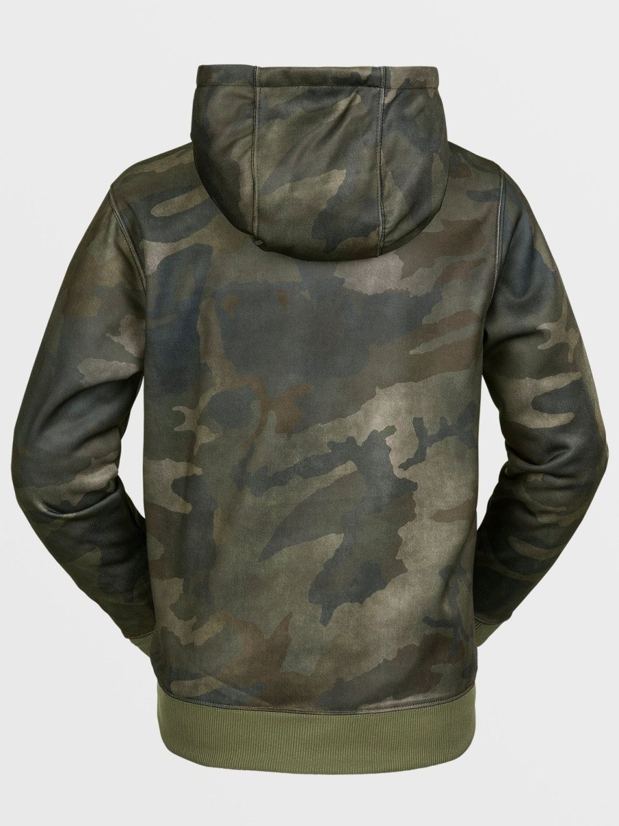 Kids Volcom Layering | Kids Riding Fleece Pullover Cloudwash Camo