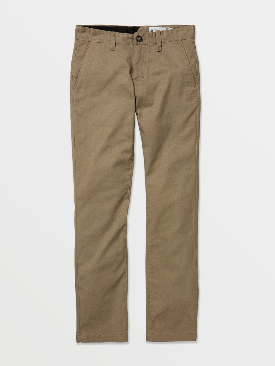 Kids Volcom | Big Boys Frickin Modern Stretch Chino Pants Khaki