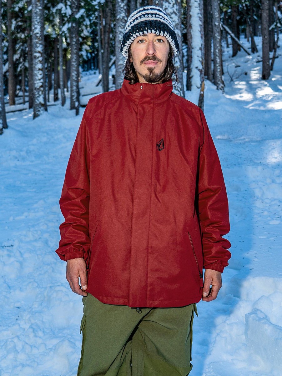 Men Volcom Jackets | Mens Ravraah Jacket Maroon