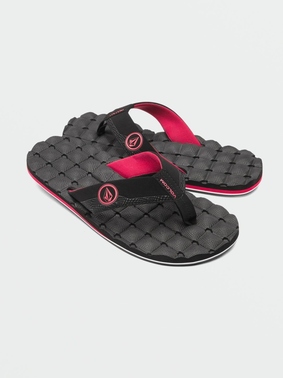 Men Volcom Sandals | Recliner Sandals Ribbon Red