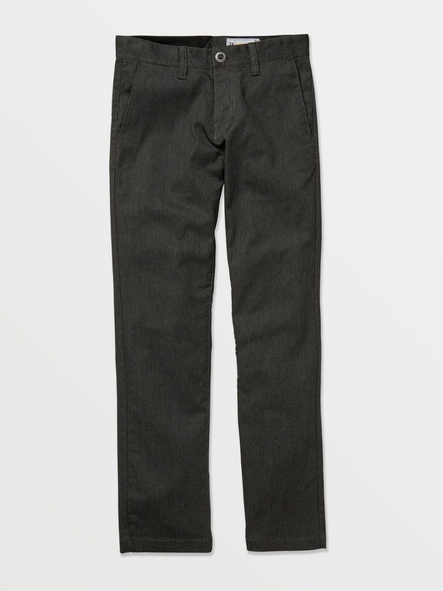 Boys Volcom Pants | Big Boys Frickin Modern Stretch Chino Pants Charcoal Heather