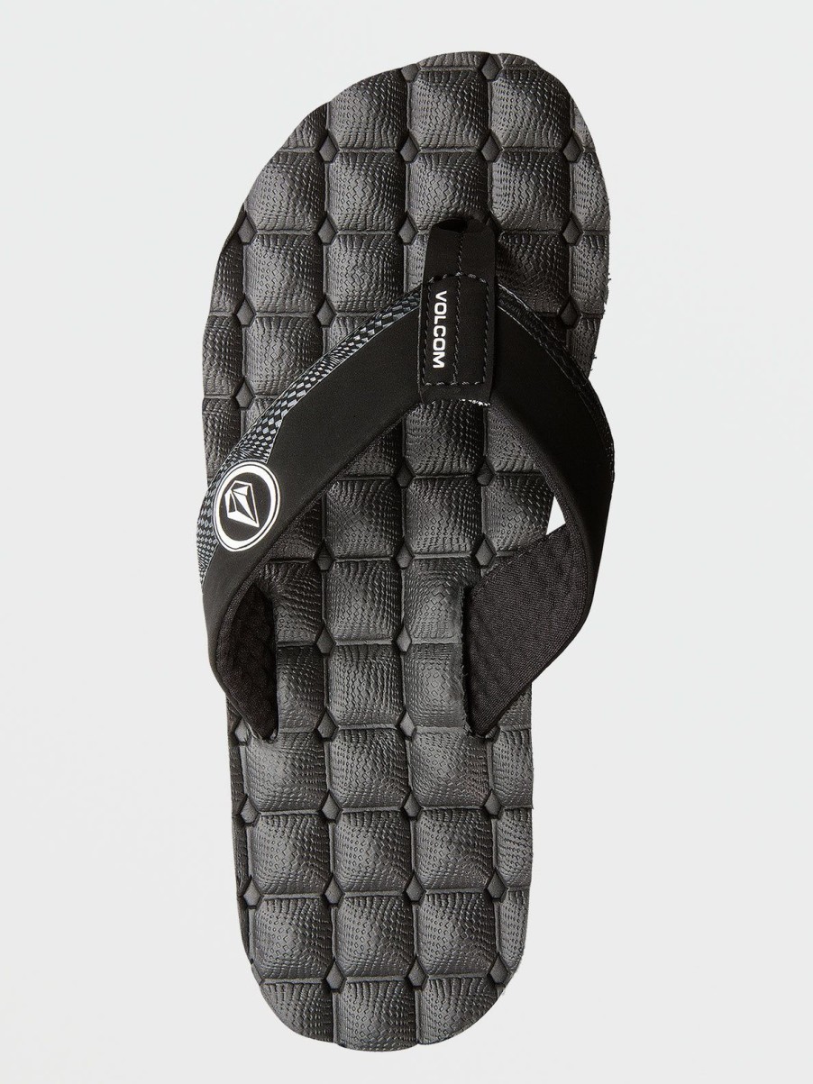 Boys Volcom | Big Boys Recliner Sandals Black White