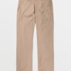 Men Volcom Pants | Frickin Regular Stretch Pants Khaki