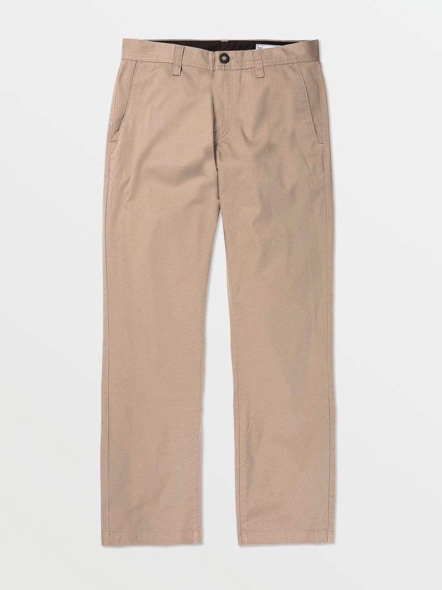 Men Volcom Pants | Frickin Regular Stretch Pants Khaki