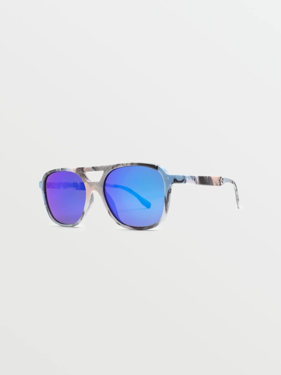 Men Volcom Sunglasses | New Future Sunglasses/Blue Mirror Skulls