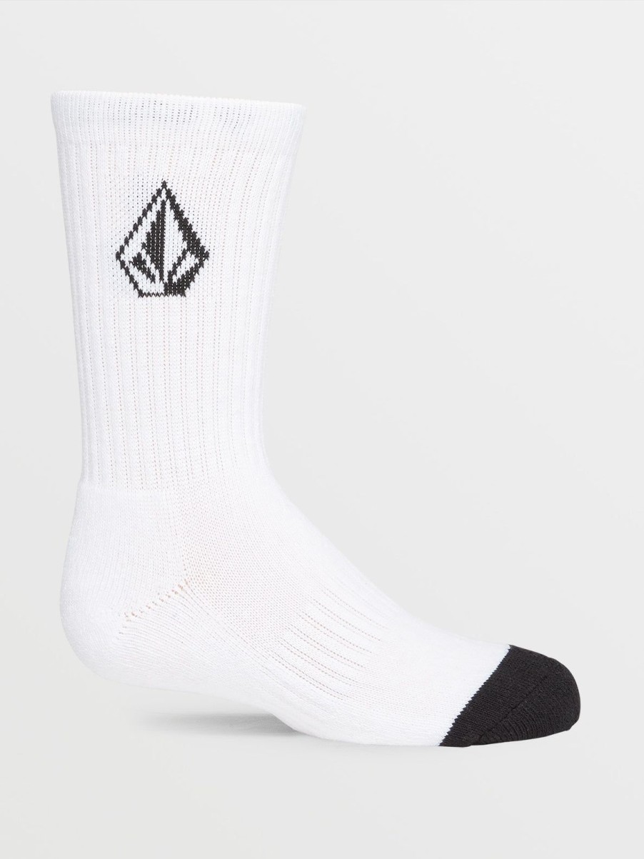 Boys Volcom | Big Boys Full Stone 3 Pack Socks White