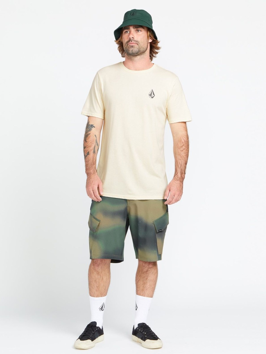 Men Volcom Golf | Stone Tech Short Sleeve Tee Cloud