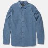 Men Volcom Shirts & Flannels | Date Knight Long Sleeve Shirt Stone Blue