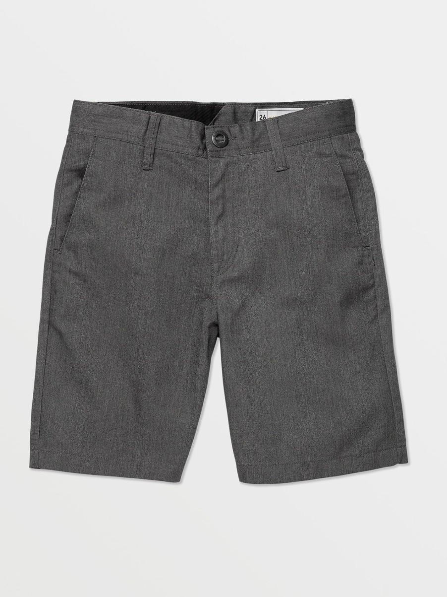 Boys Volcom Shorts | Big Boys Frickin Chino Shorts Charcoal Heather