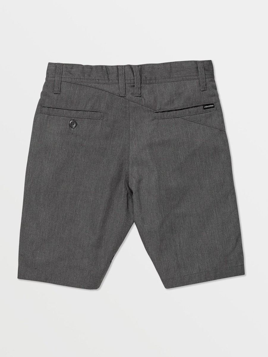 Boys Volcom Shorts | Big Boys Frickin Chino Shorts Charcoal Heather