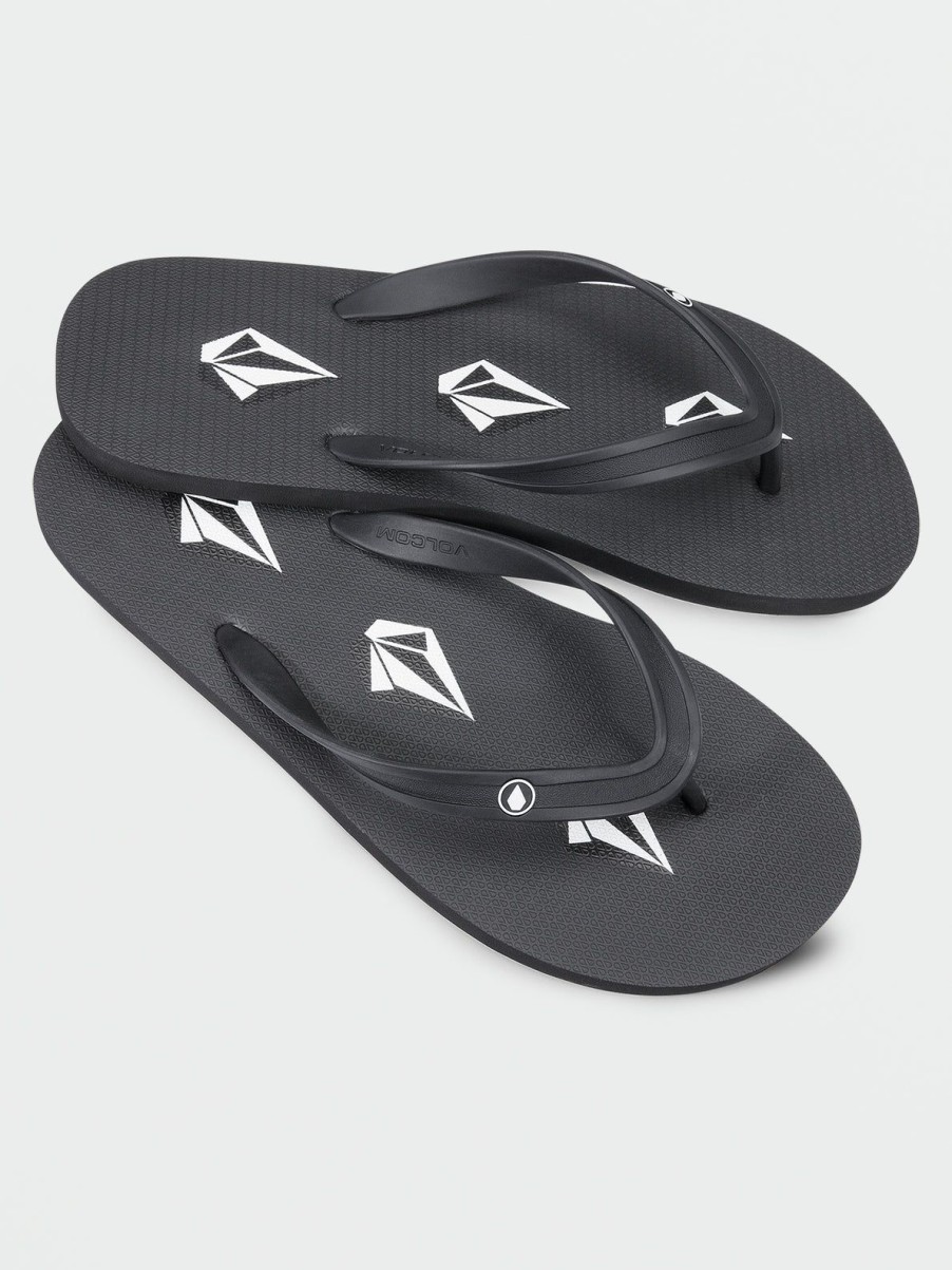 Men Volcom Sandals | Rocker Sandals Stoney Black