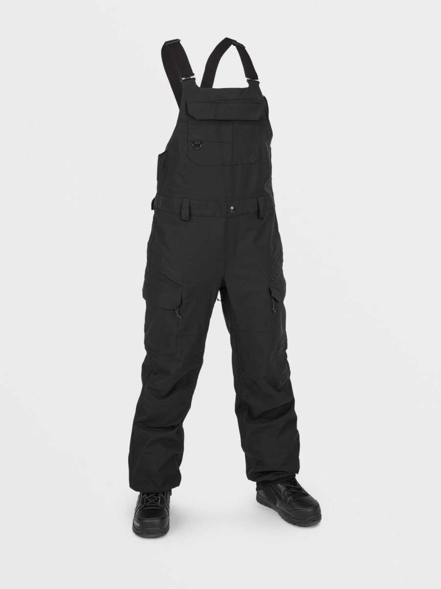 Women Volcom Pants | Womens Creston 3D Stretch Bib Overalls Black