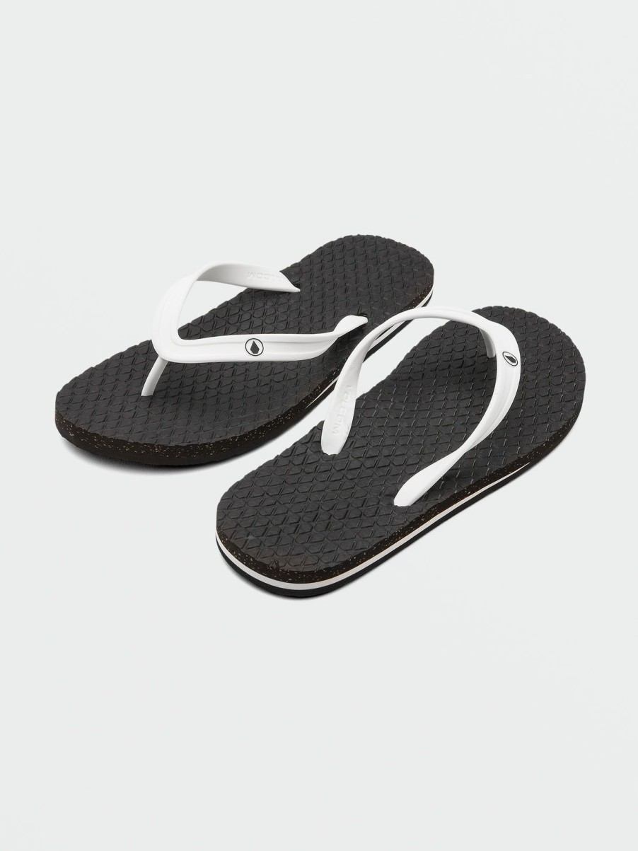 Men Volcom Sandals | Mens Eco Concourse Sandals White