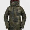 Women Volcom Jackets | Womens Paxson 2L Tds Infrared Parka Cloudwash Camo