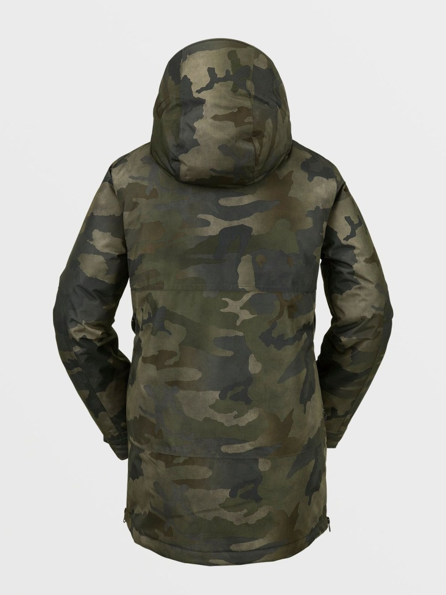 Women Volcom Jackets | Womens Paxson 2L Tds Infrared Parka Cloudwash Camo