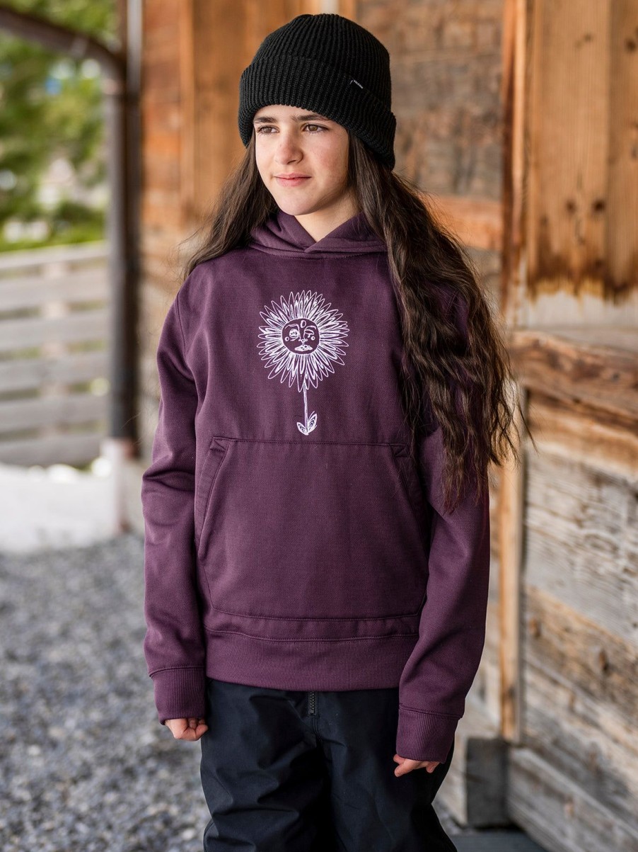 Kids Volcom Layering | Kids Riding Fleece Pullover Blackberry