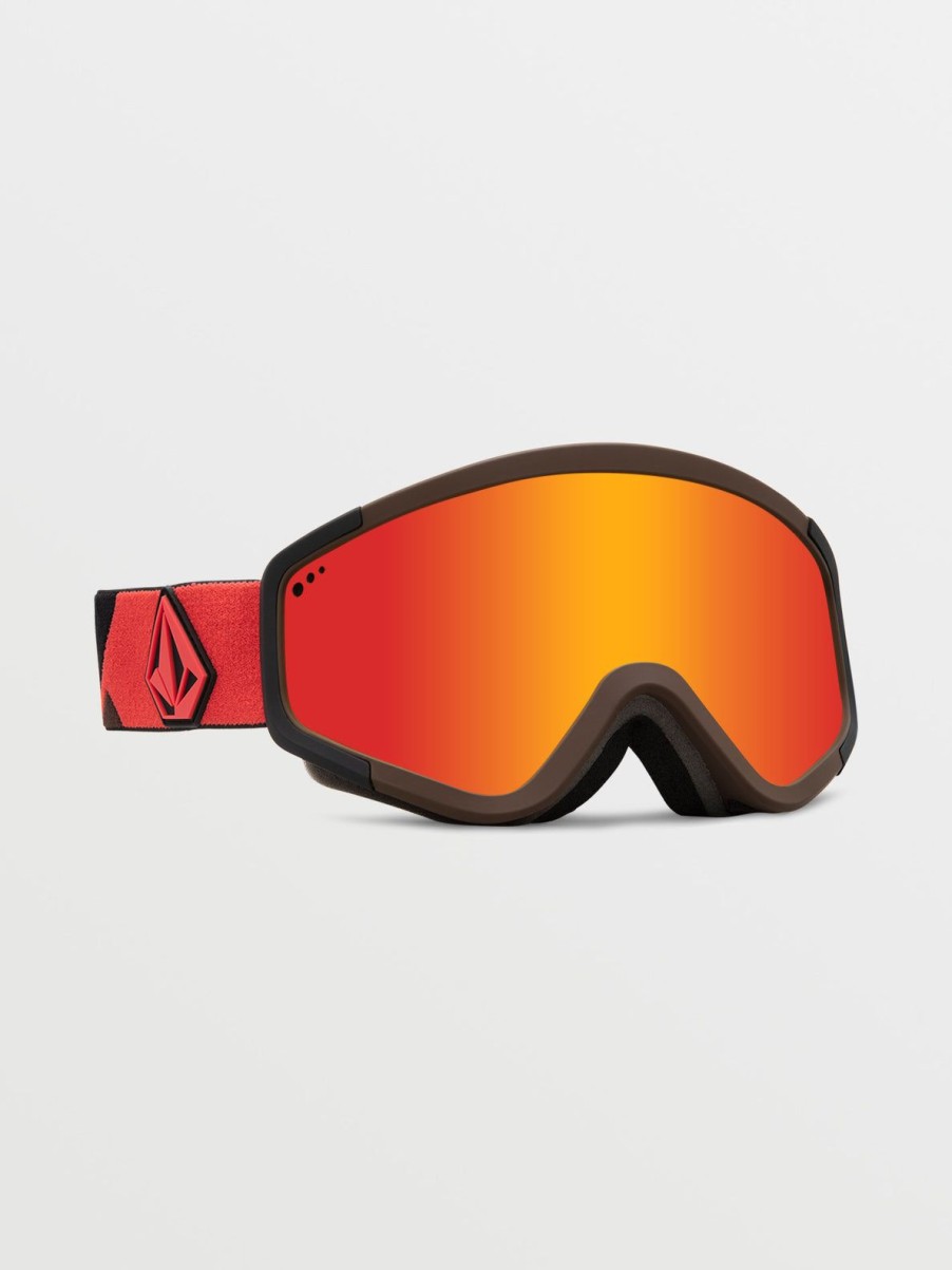 Men Volcom Goggles | Attunga Goggle - Orange/Brown/Chrome+Bl Red