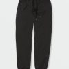 Men Volcom Pants | Frickin Cross Shred Elastic Waist Joggers Black