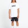 Men Volcom T-Shirts & Tanks | Chaindrive Short Sleeve Tee White