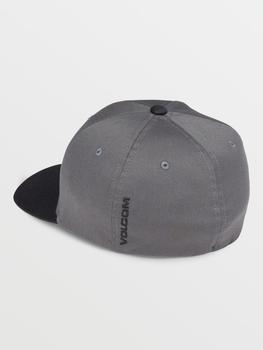 Men Volcom Hats & Beanies | Full Stone Flexfit Hat Asphalt Black