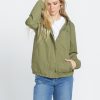 Women Volcom Jackets | Enemy Stone Jacket Moss