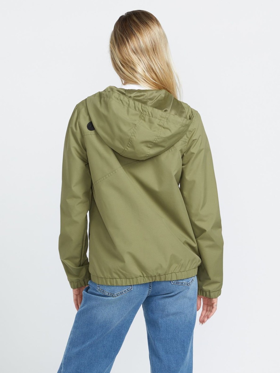 Women Volcom Jackets | Enemy Stone Jacket Moss