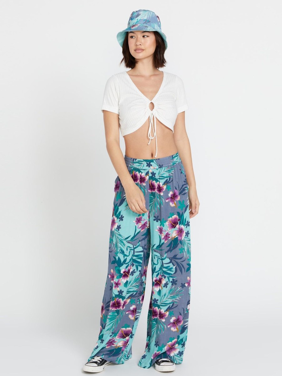 Women Volcom Bottoms | Brohamas Pants Glacier Blue