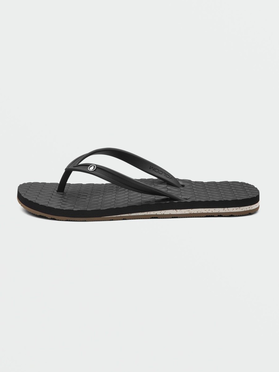 Women Volcom Sandals | Eco Concourse Sandals Black White