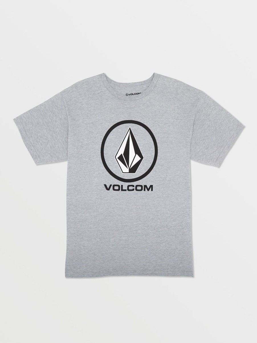 Boys Volcom T-Shirts & Tanks | Big Boys Crisp Stone Short Sleeve Tee Heather Grey