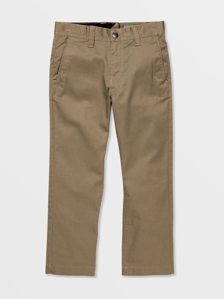 Boys Volcom Pants | Little Boys Frickin Modern Stretch Chino Pants Khaki