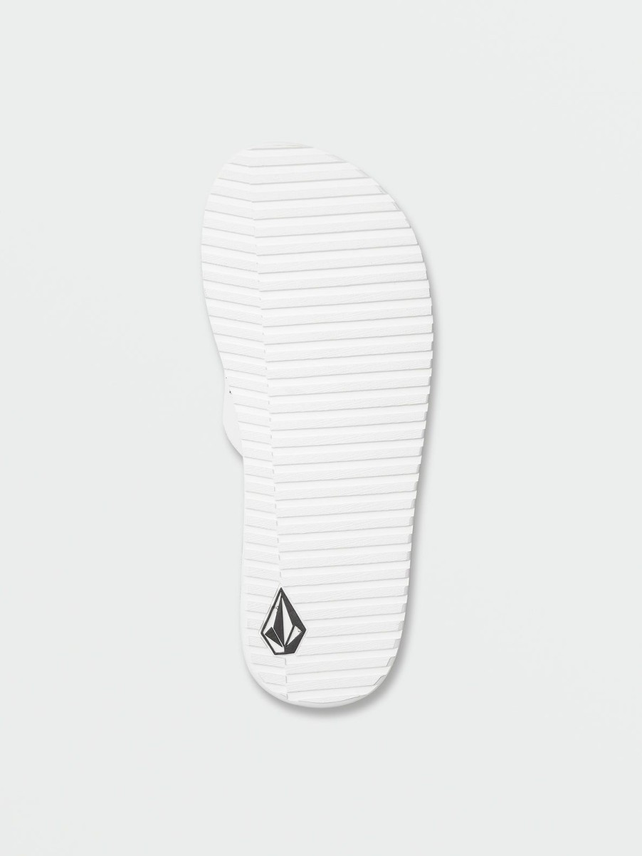 Men Volcom Sandals | Recliner Slide Sandals White