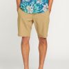 Men Volcom Shorts | Frickin Cross Shred Static Shorts Dark Khaki