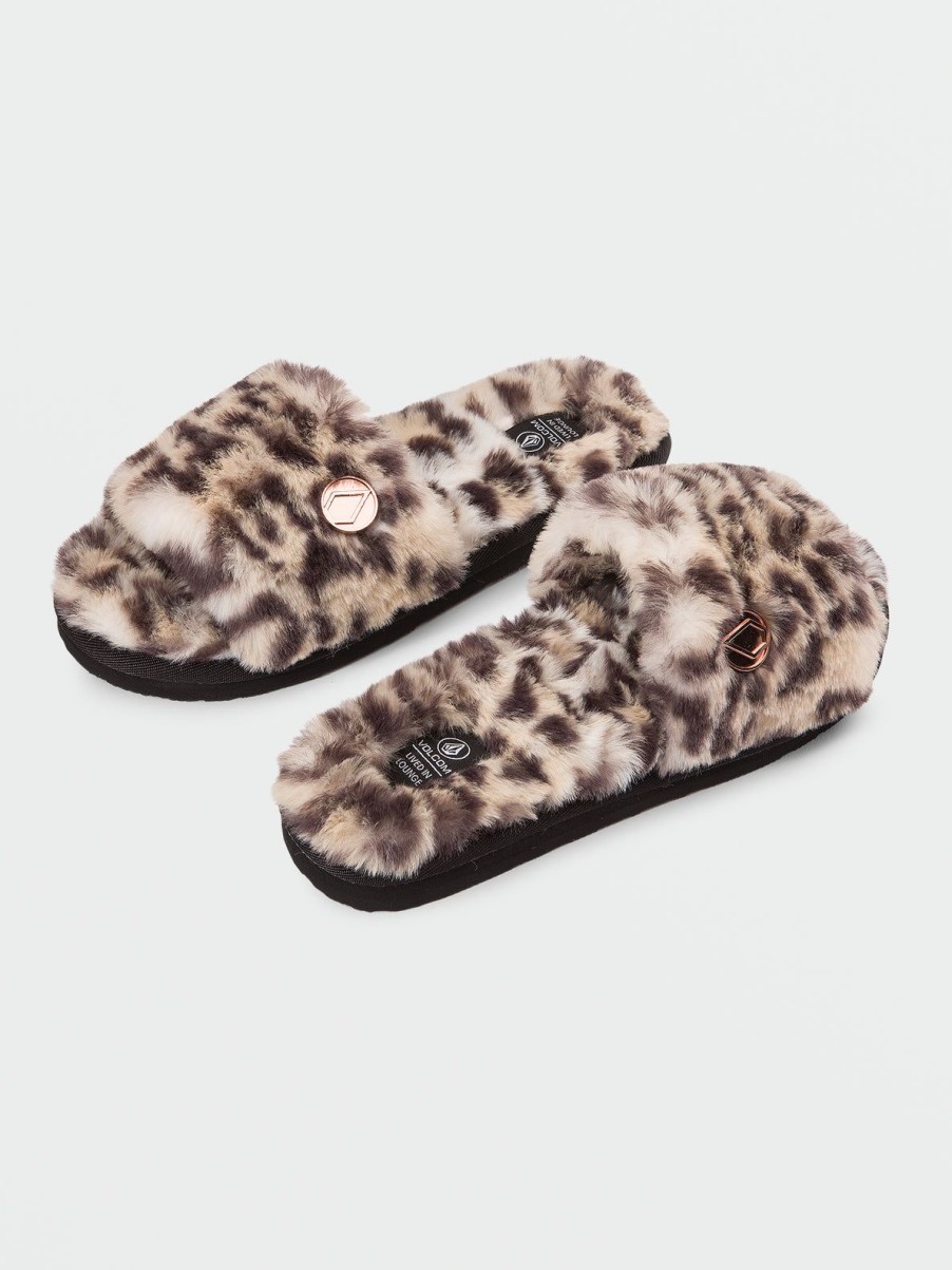 Girls Volcom | Girls Lived In Lounge Slippers Cheetah