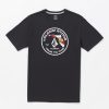 Men Volcom T-Shirts & Tanks | Florida Flag Short Sleeve Tee Washed Black Heather