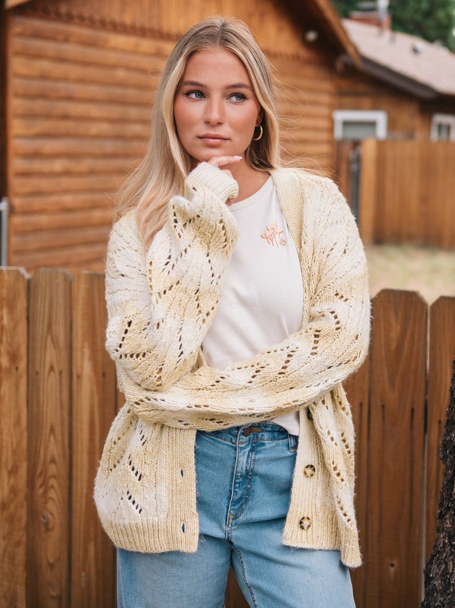 Women Volcom Sweaters & Cardigans | Cosmosa Cardigan Cloud