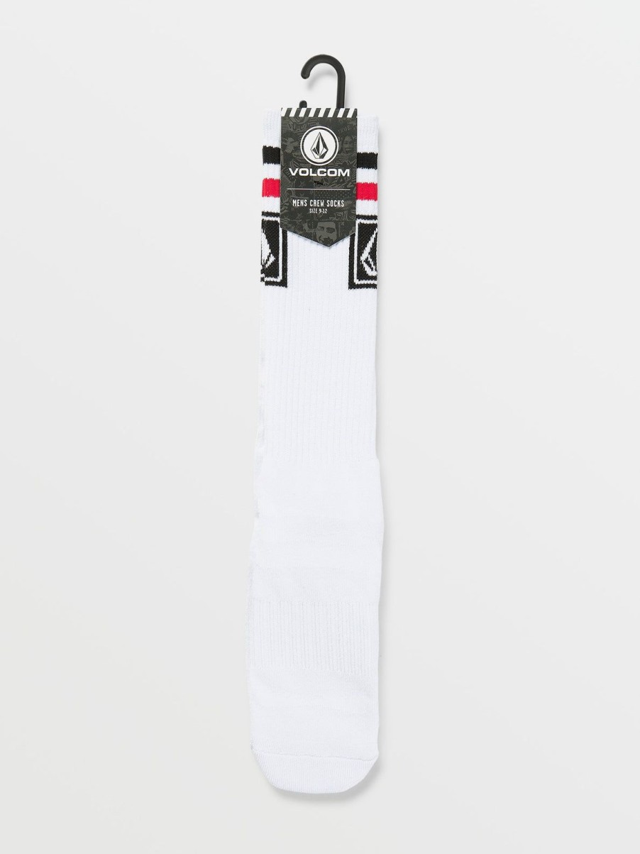 Men Volcom Skate Vitals | Ramp Stone Skate Socks White