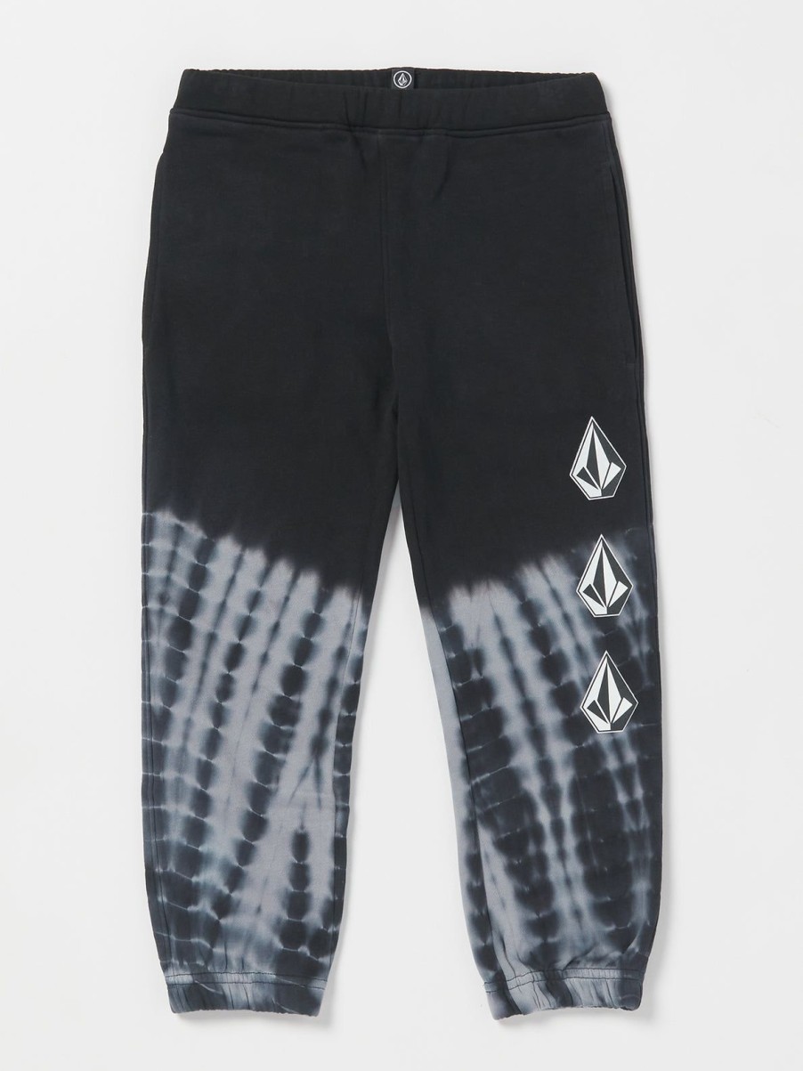 Boys Volcom Pants | Little Boys Volcom Dyed Elastic Waist Fleece Pants Black