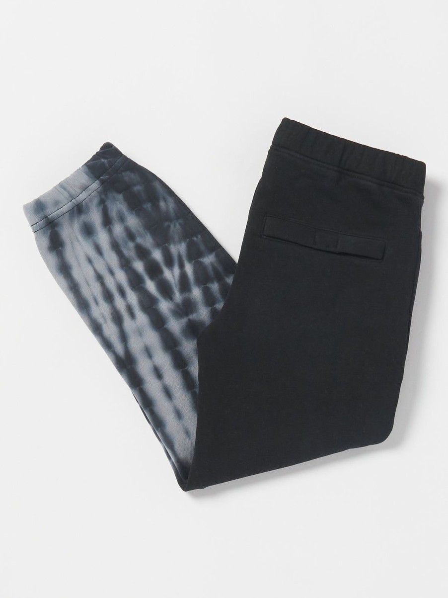 Boys Volcom Pants | Little Boys Volcom Dyed Elastic Waist Fleece Pants Black