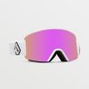 Men Volcom Goggles | Garden Goggle - Matte White/Chrome Pink