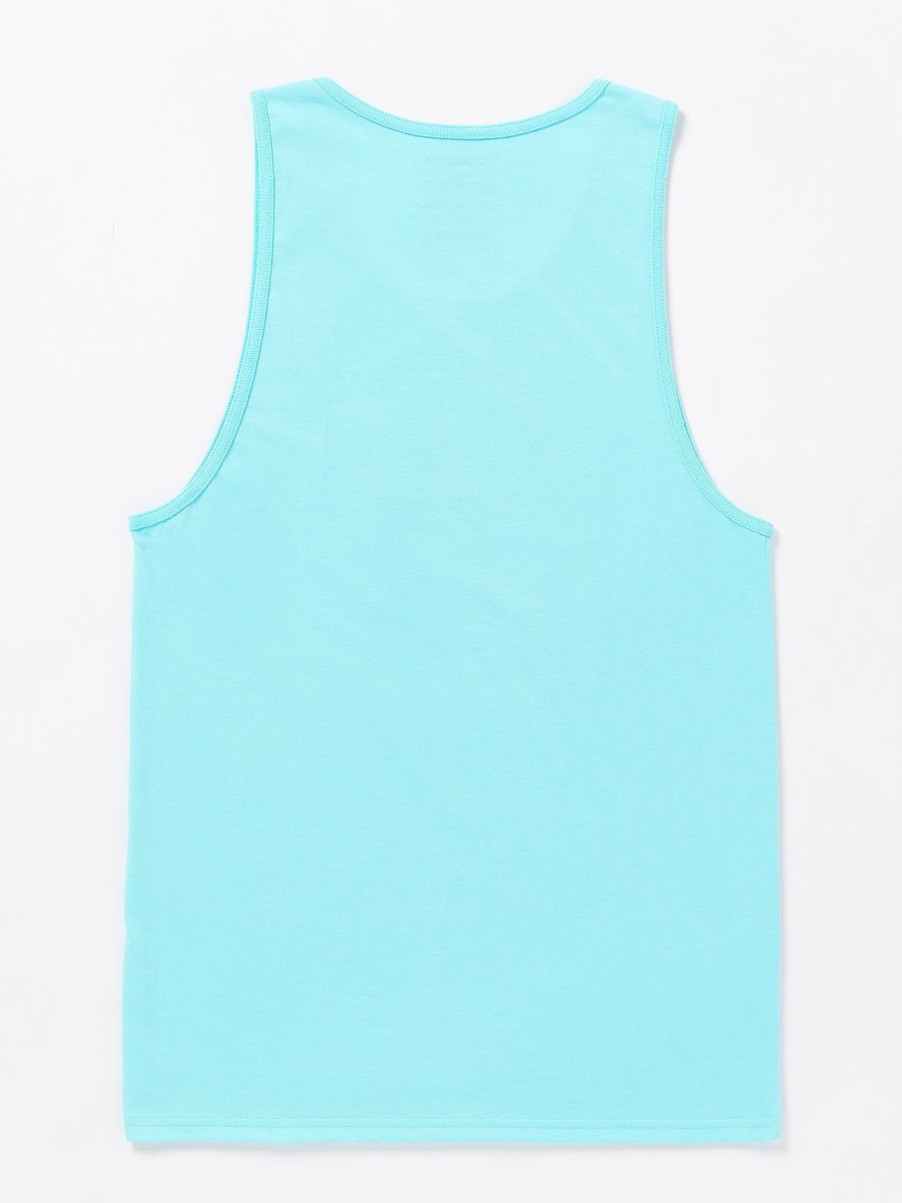 Men Volcom T-Shirts & Tanks | Repeater Tank Crete Blue